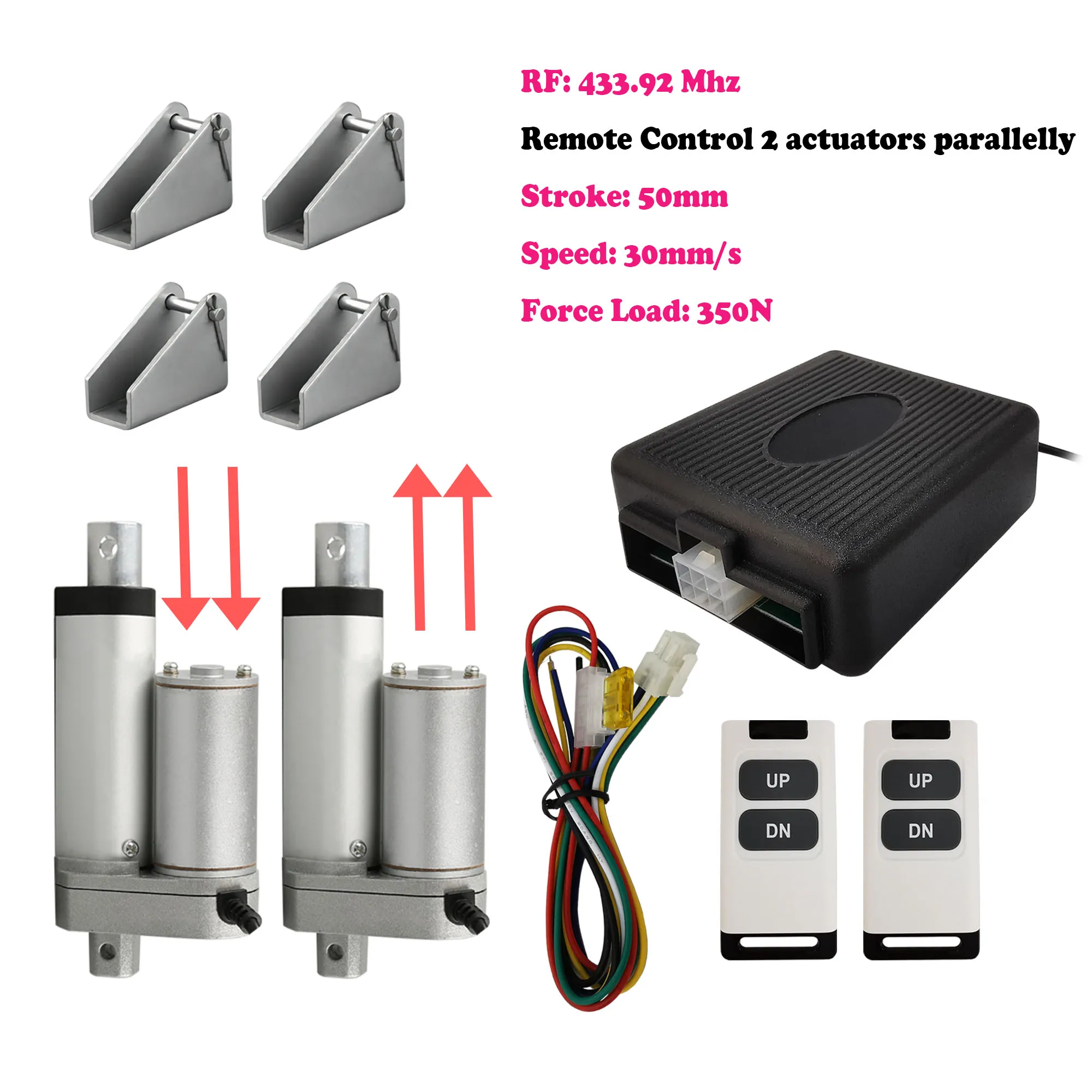

50mm Linear Actuator Controller, Control Multiple Linear Actuators UP/DN Synchronously with 30mm/s Easy and Fast Installation