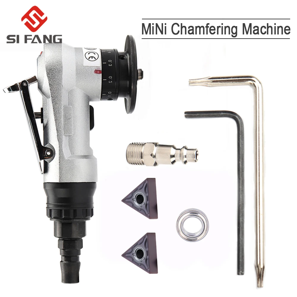Mini Pneumatic Chamfering Machine 45 Degree Arc Hand-Held Beveling Trimming Machine  for Metal Deburring Portable
