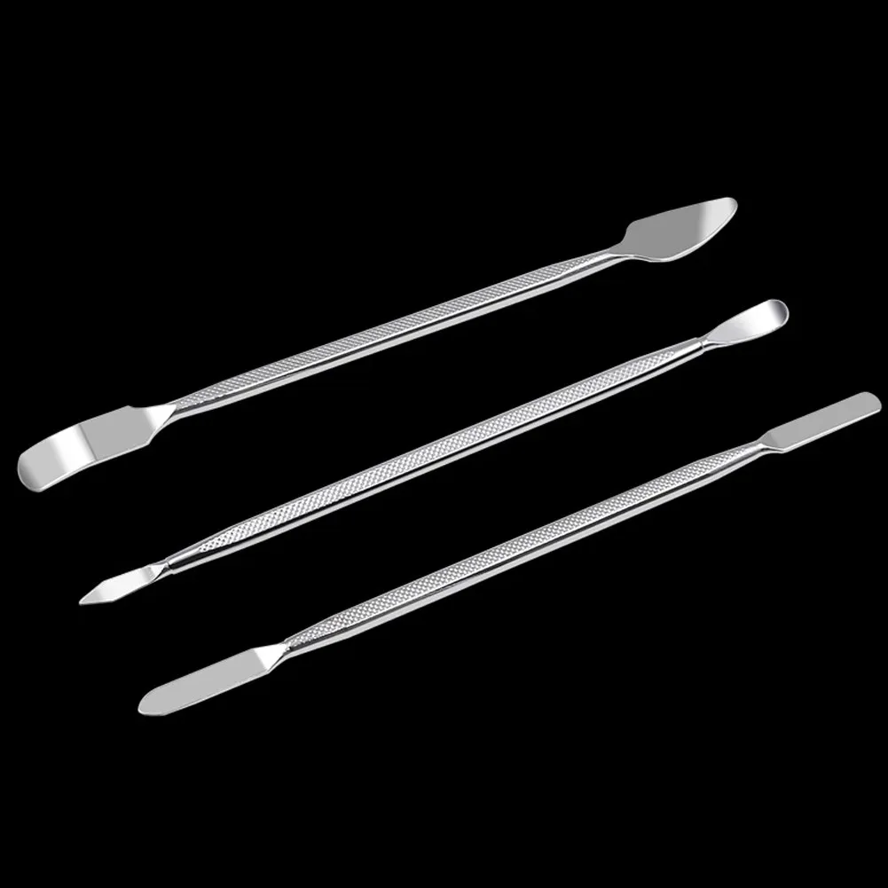 

3 PCS Crowbar Tool Chrome Alum Alloy Steel Disassemble Metal Spudger Silver