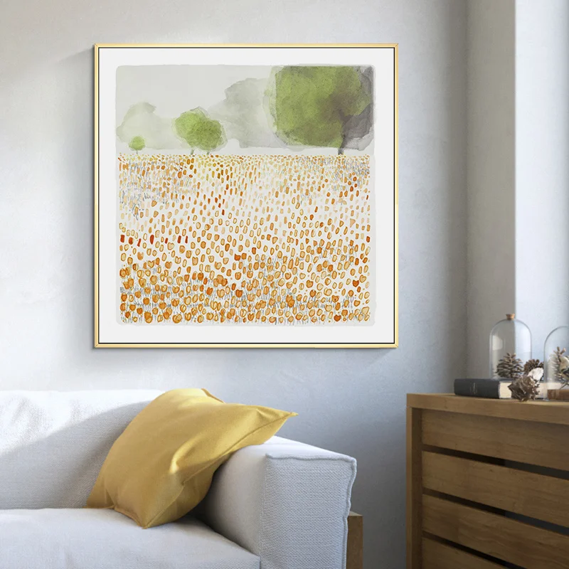 Скандинавская Акварельная иллюстрация цветочный пейзаж декоративная живопись