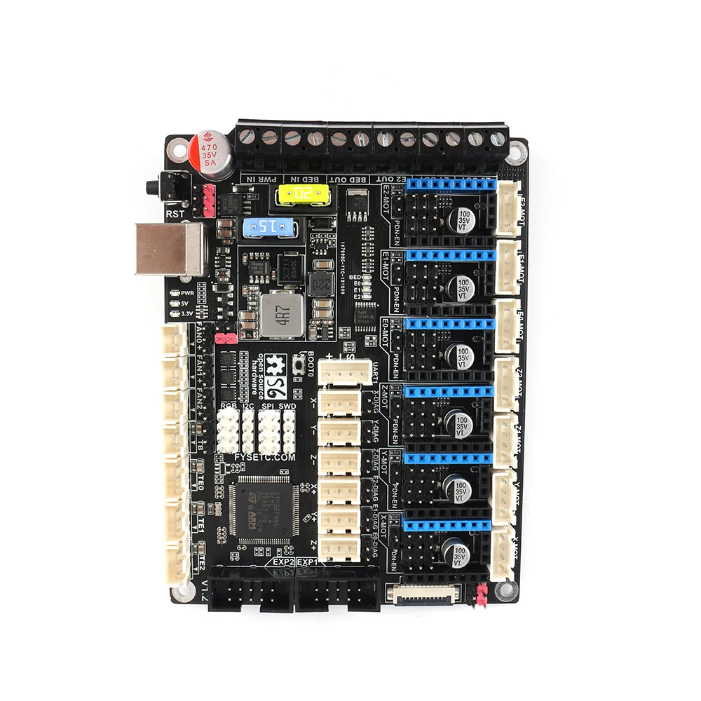 S6 V1.2 32 бит плата XH разъем плата управления Поддержка 6X TMC драйверы Uart/SPI Летающий провод VS F6 V1.3 SKR V1.3