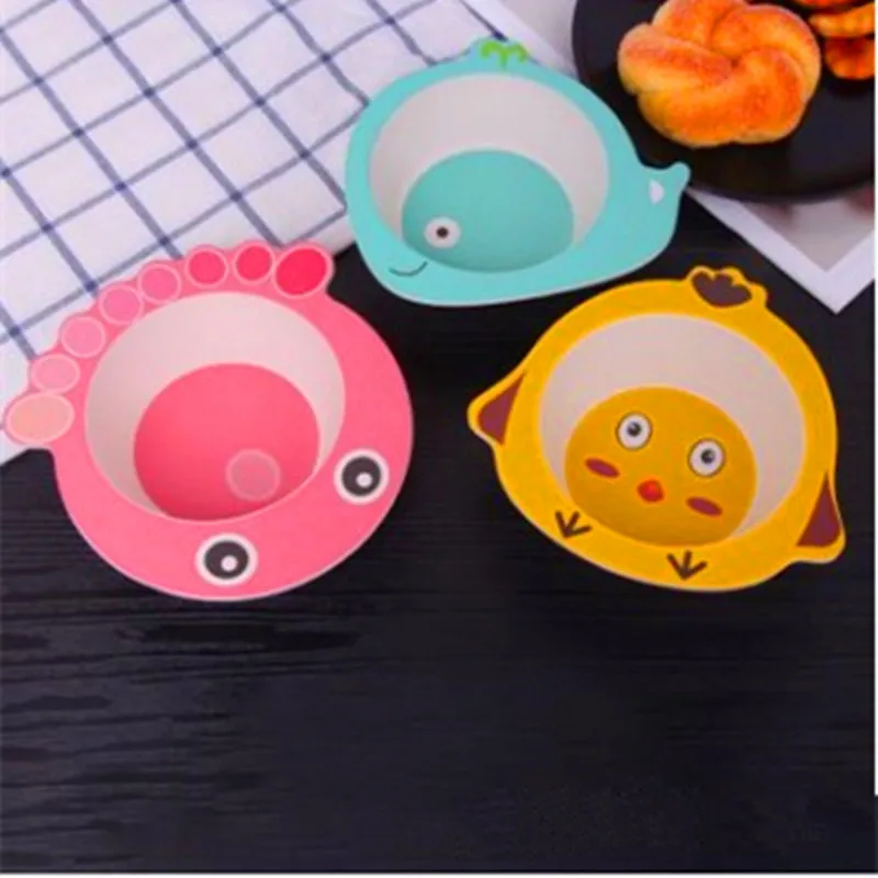 Посуда из бамбукового волокна Детская миска мультяшная детская для еды