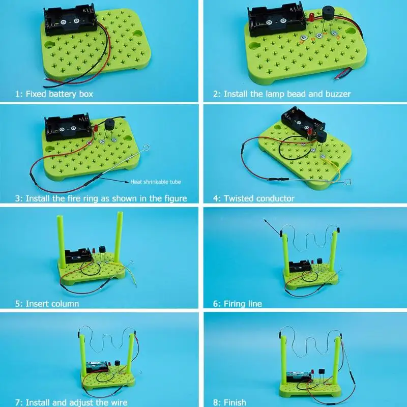 Креативная самодельная перекрестная линия огня эксперимент физической цепи