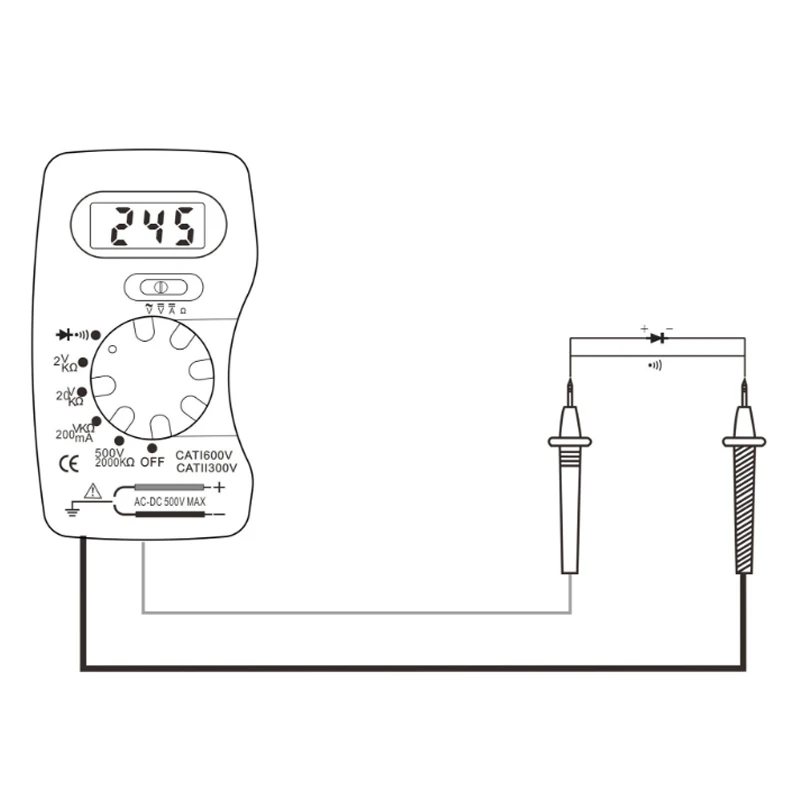 DT83B Pocket Digital Multimeter Ammeter Voltmeter DC/AC Ohm Voltage Meters Tester Large Screen Electrical | Инструменты
