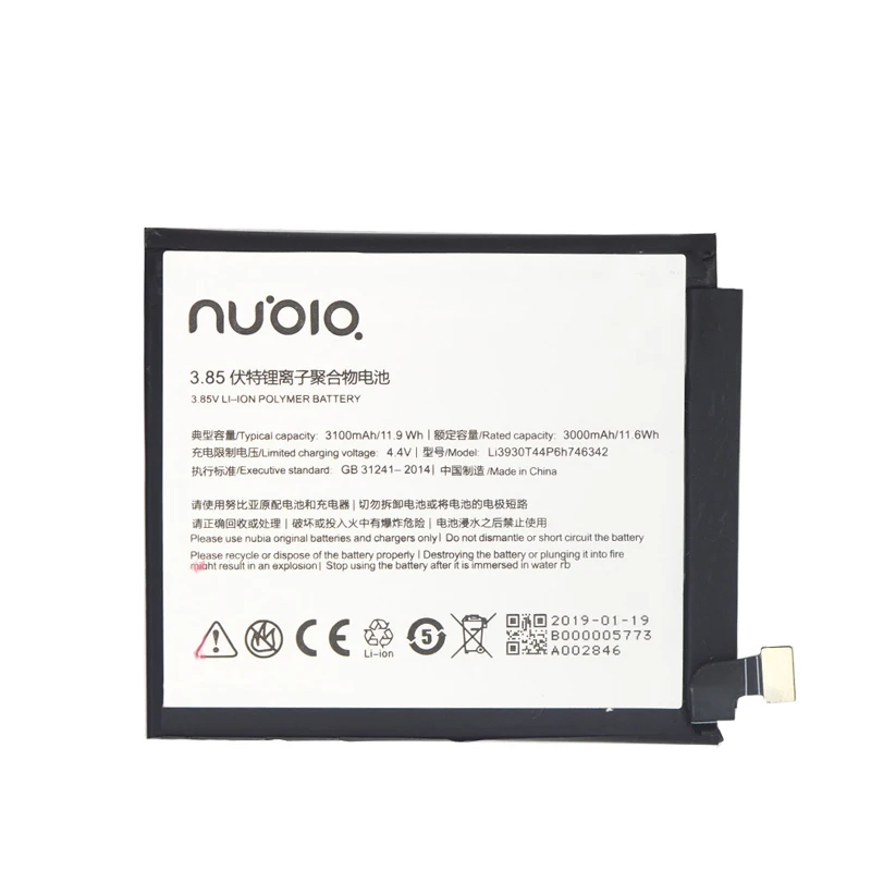 Оригинальный аккумулятор 3100 мА/ч Li3930T44P6h746342 для ZTE nubia Z17S Z17 S NX595J батарей |