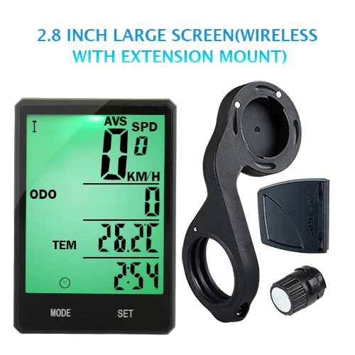 Wireless Bracket INBIKE 2.8 ''большой Экран велосипедов компьютер Беспроводной велокомпьютер непромокаемые Спидометр пробега Велоспорт измеримым секундомер - Цвет: Wireless Bracket