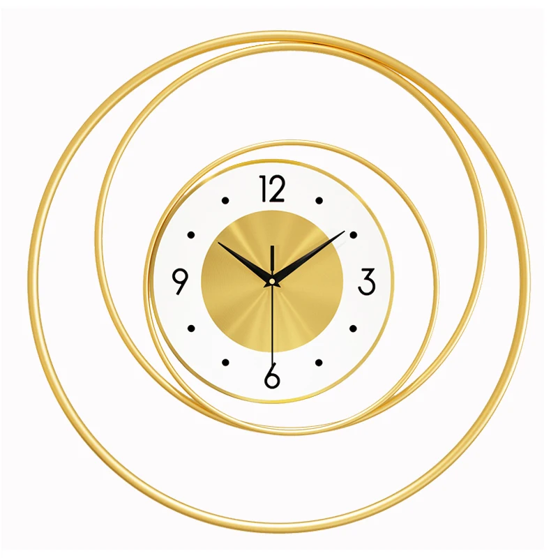 

Golden Metal Wall Watch Nordic Luxury Design Large Wall Clock Classic Novelty Living Room Reloj Pared Home Decoration EB50WC