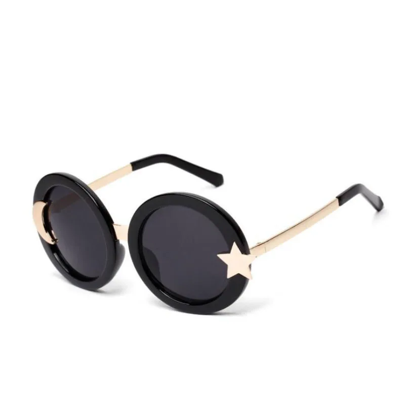 Rossacx винтажные Круглые Солнцезащитные очки для женщин фирменный дизайн звезда и