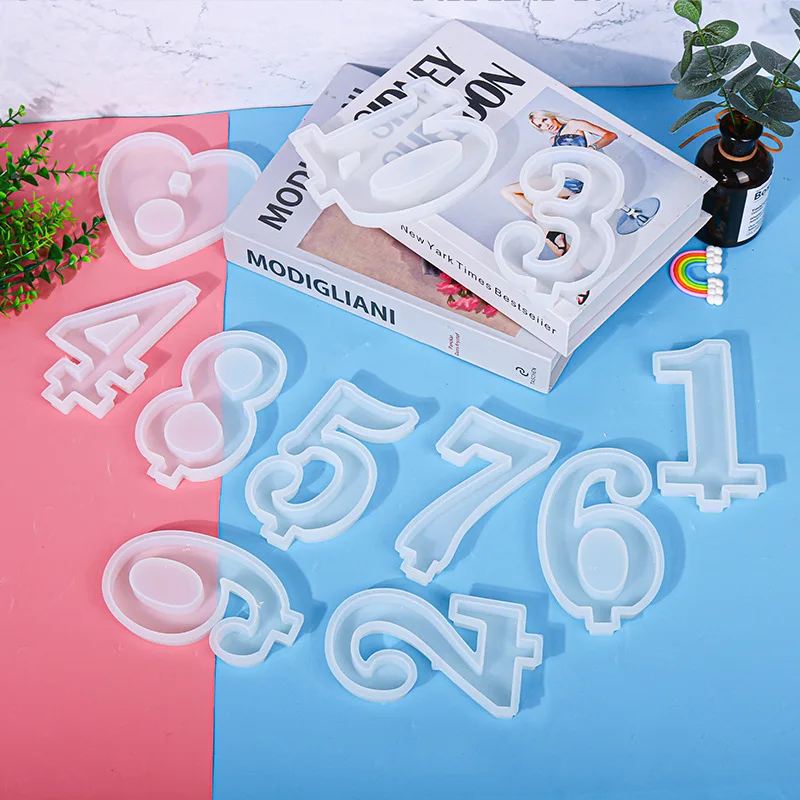 

Silicone Candlestick Mold Epoxy Number Mold DIY Candle Holder Cement Mold Handmade Aromatherapy Tray Mold Decor Casting Crafts