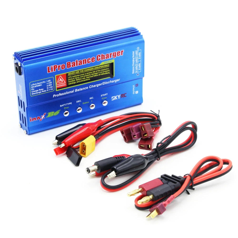 SKYRC IMax B6 V2 Цифровой ЖК-дисплей Lipo NiMh 3S зарядное устройство с питанием переменного тока 12 В 5A адаптер для Lipo батареи - Цвет: IMax B6 charger