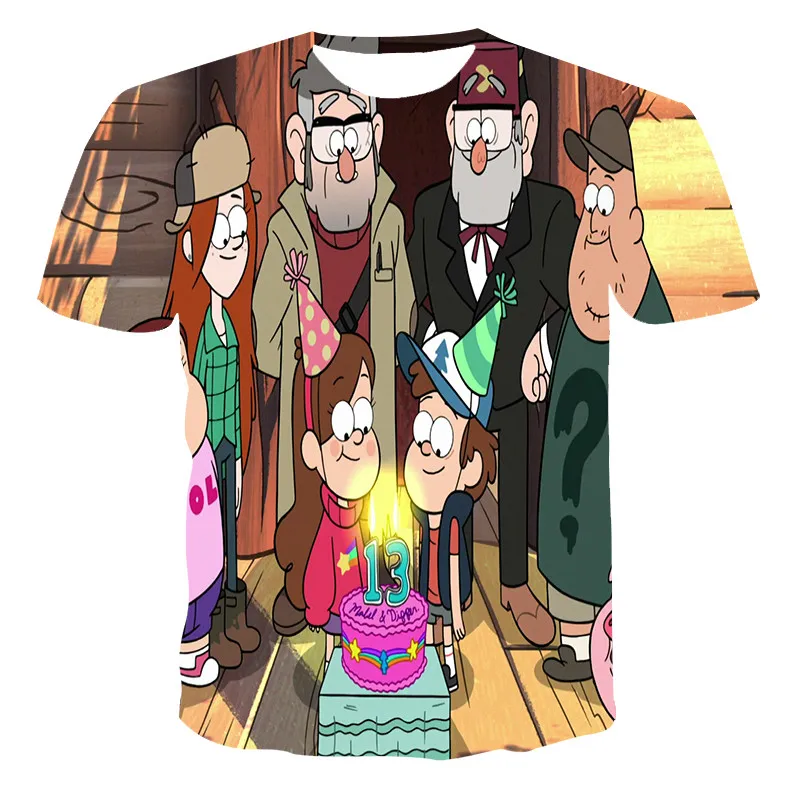 

Boys and girls cartoon clothes 3D printing T-shirts cute animation fashion 2021 children birthday gifts to wear