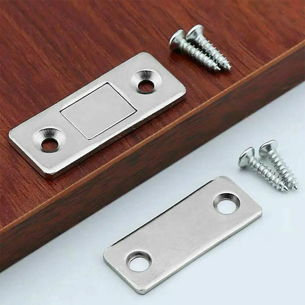 

New Punch-free Magnetic Door Closer Strong Magnetic Catch Latch Magnet for Furniture Cabinet Cupboard With Screws Ultra