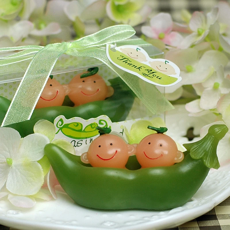 Свечи в пруду с двумя горошинами подарок на день рождения для детского крещения