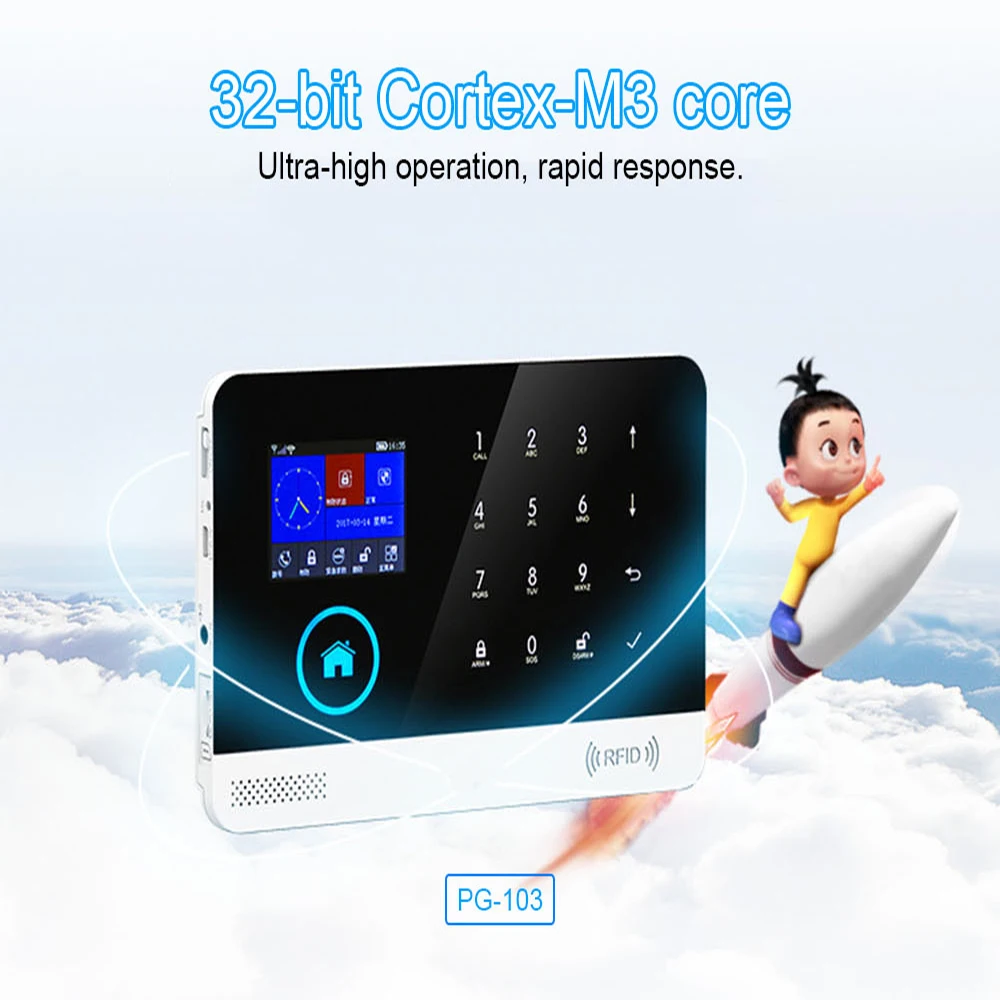 PG-103 Беспроводной Wi-Fi и GSM домашняя/Бизнес охранная противопожарная охранная сигнализация для iOS и Android APP