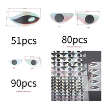 2d flat fishing eyes tape flat stick on lures fly tying jigs lure making artificial diy laser eye fishing tackle easy to attract
