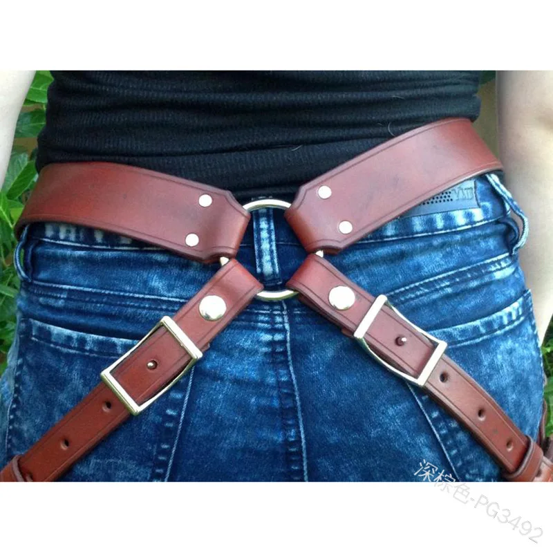 Средневековая броня ПВХ Кожаный Меч оболочка ремень двойной меч ножницы