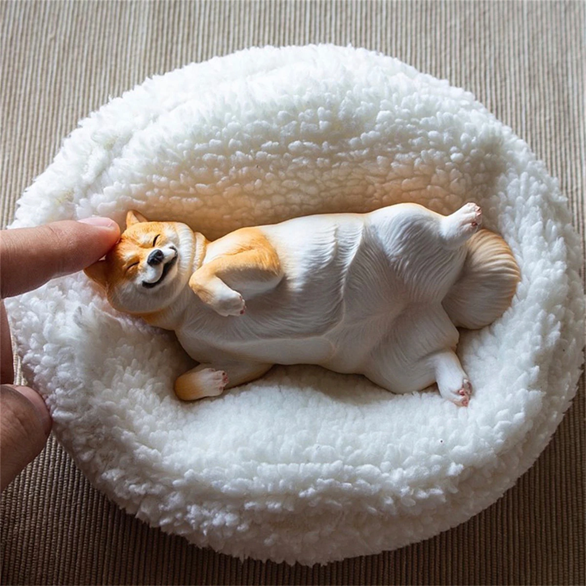 M7 фигурка спящего Сиба-ину милая собака модель животного коллекционер украшение