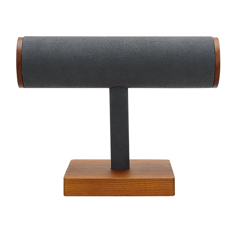 

Деревянная вешалка для браслетов и цепочек часов, T-образная вешалка, держатель для ювелирных изделий, органайзер для ювелирных изделий, сто...