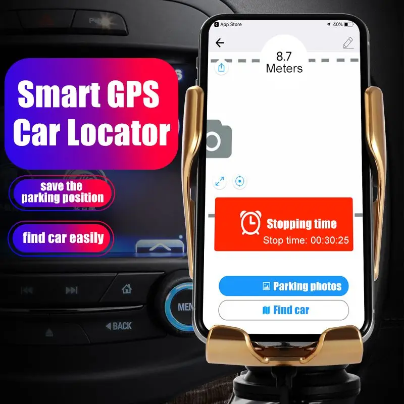 10W Wireless Charger Car Holder Automatic Clamping Smart Infrared Sensor Qi GPS Air Vent Mount Mobile Phone Bracket Stand