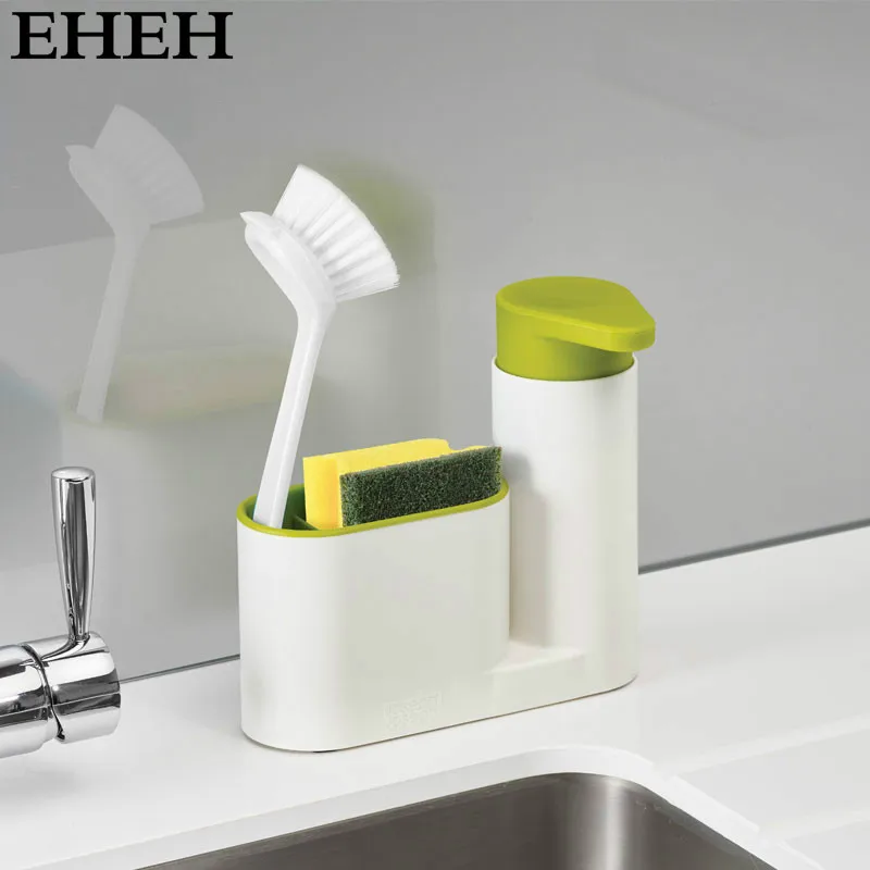 

EHEH Portable Plastic Dispenser Liquid Soap Sink Tidy Set Bathroom Accessories for Kitchen Soap Pump Box included