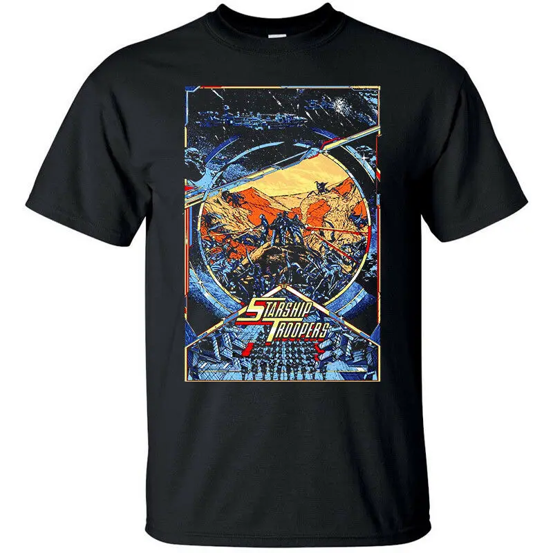 Звездный Корабль солдат постер фильма 1997 футболка черный все размеры S 5Xl |