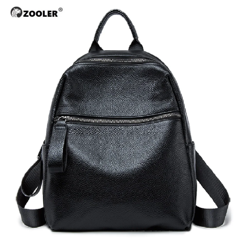 Рюкзак ZOOLER из 100% натуральной коровьей кожи черный женский рюкзак новинка 2020