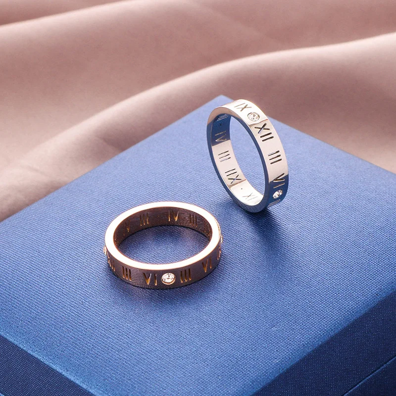 Кольцо из титановой стали с римскими цифрами 2021 | Украшения и аксессуары