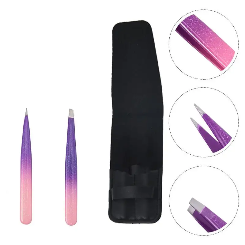 

2pcs Home Makeup Eyebrow Pliers Eyebrow Clamp Eyebrow Trimming Clip Eyebrow Tweezers