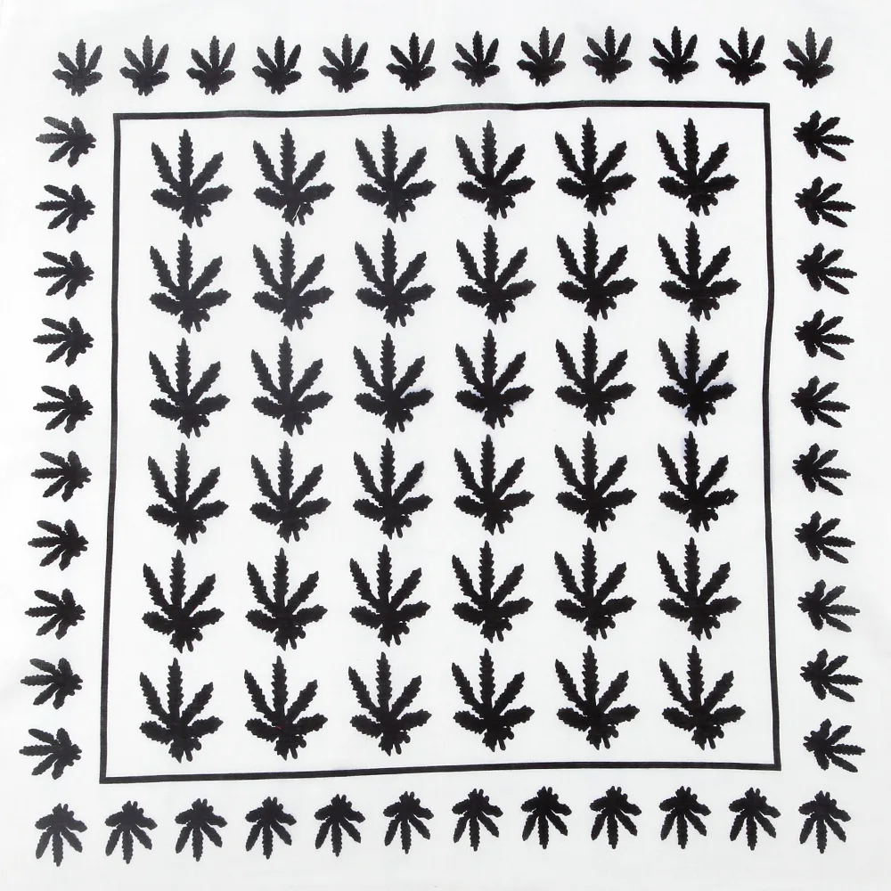 O FOXMOTHER Hip Hop Punk Cotton Reggae Jamaica Green Weed Leaf Bandana Headwear For Mens - Цвет: O