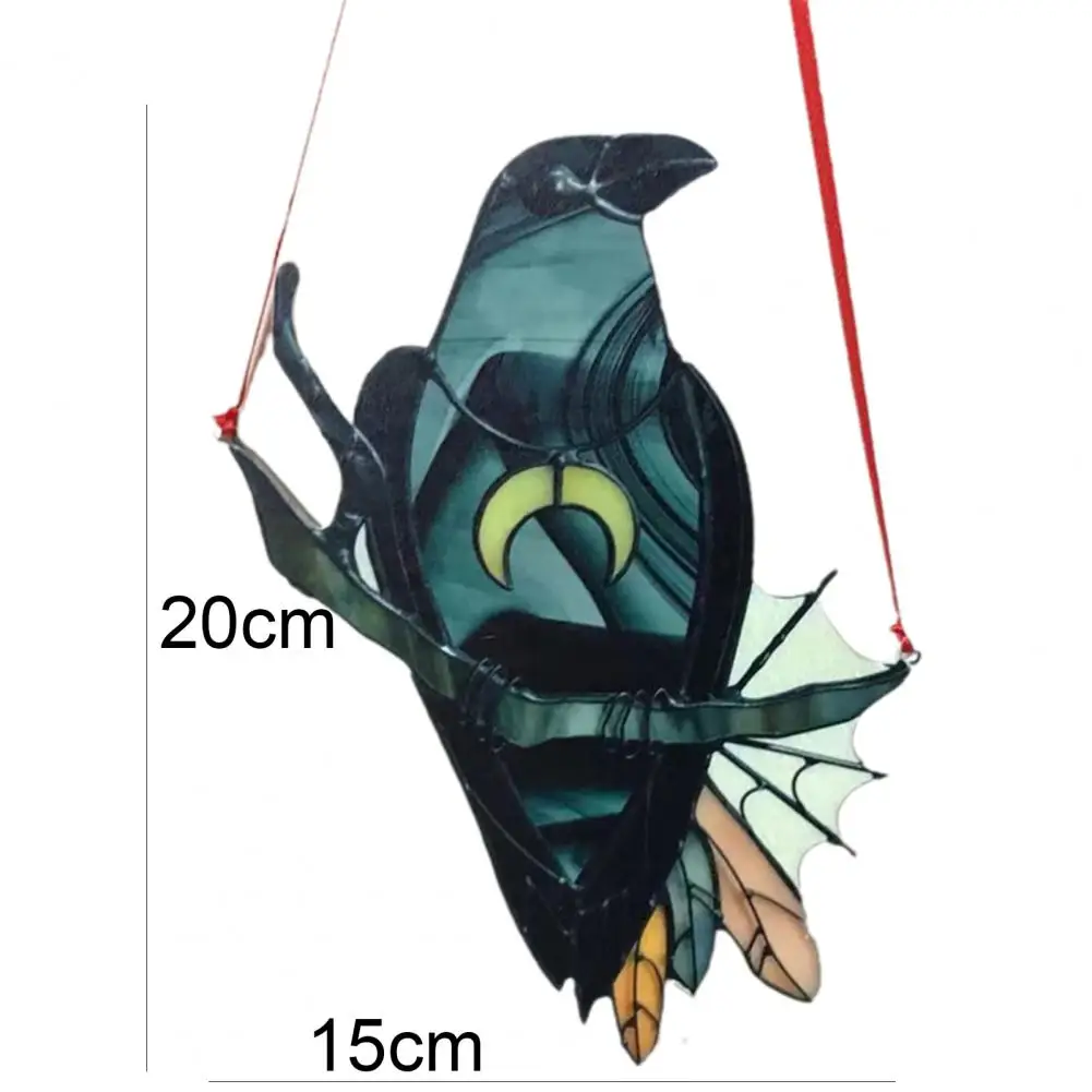 

Pendant Crow Pattern Landscaping Ornaments Metal Door Wall Hanging Ornaments For Home Bird Entertainment Killing Time Toy Pendan