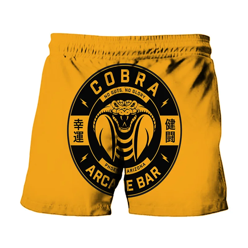 

Boys 4-14 Years Old Swimming Trunks 3D Printed Cobra Pattern Cartoon Plus Size Children's Shorts Casual Loose Girls Beach Shorts