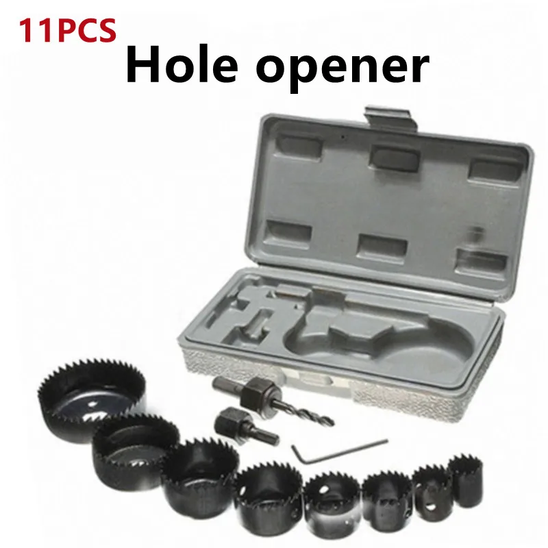 

11PCS 19-64mm Woodworking Hole Opener Hardware Tool Set Gypsum Board Ceiling Light Ceiling Hole Saw