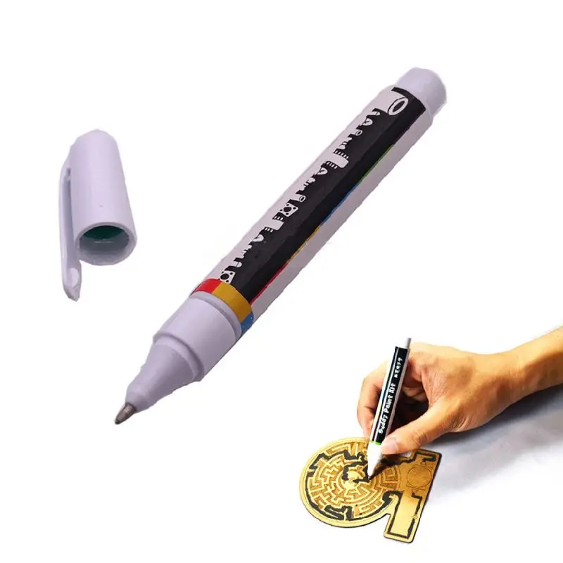 

6ml Conductive Ink Pen Circuit Draw Instantly Electric Repair DIY Tool Kids Gift W3JB