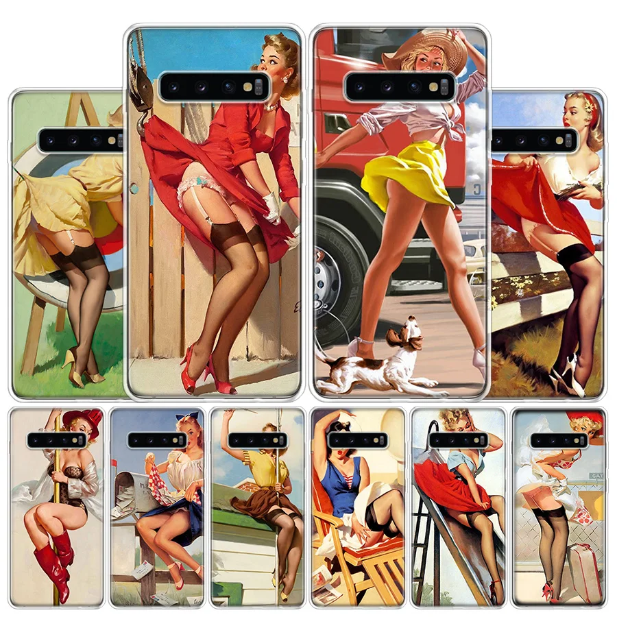 Модный сексуальный чехол Vintege для девушек телефона Samsung Galaxy A51 A71 A70 A50 A40 A30 A20E A10S M30S