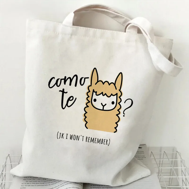 

Animal Printing Ladies Shopping Bag Art Graphic Canvas Bags Shoulder Bag Cute Female Harajuku Style Tote Shopper Bag