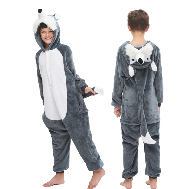 New Winter Unicorn Pajamas For Children Animal Pyjamas Kids Panda Stich Onesie Boys Girls Sleepwear Unicornio Jumpsuit