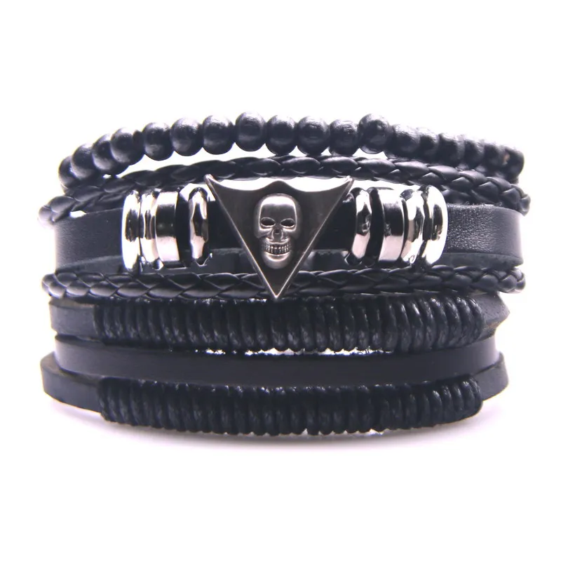 4 шт./компл. панк повседневные плетеные браслеты с подвесками глаз крыльев