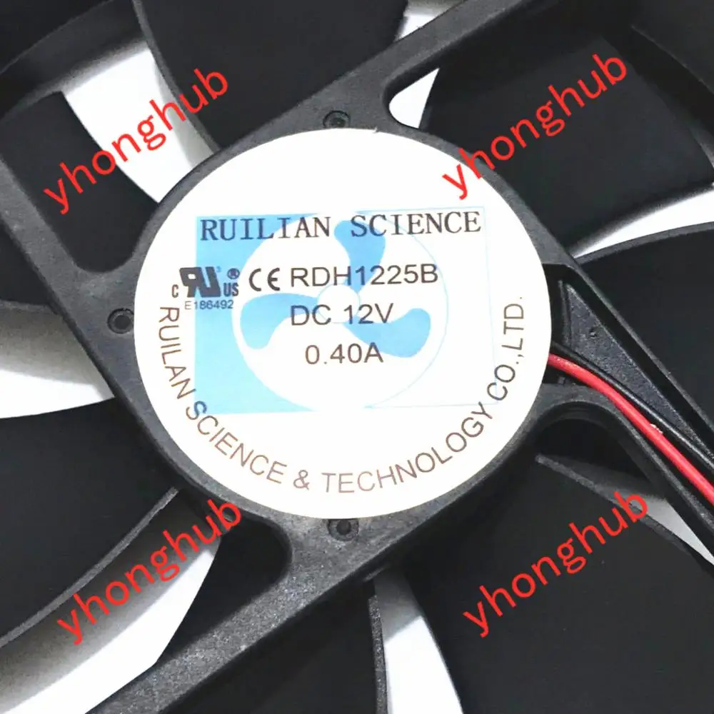 Xinruilian RDH1225B Сервер охлаждающий вентилятор DC 12V 0.40A 120x120x25 мм 2 провод|fan dc|square fanfan dc 12v