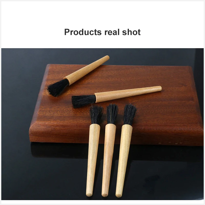 

Coffee Grinder Cleaning Brush Espresso Brush Accessories for Bean Grain Coffee Tool Wood Handle Soft Hair Cleaning Brush