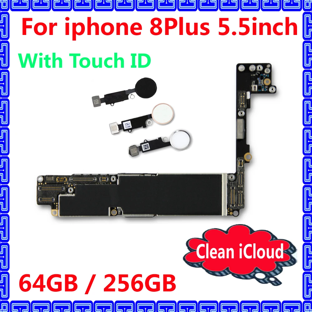 64 Гб 256 ГБ оригинальная материнская плата для iphone 8 Plus с/без touch ID Заводская