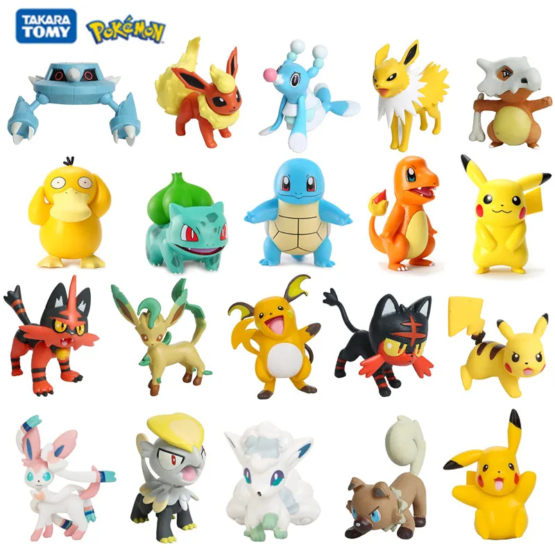 

Pokemon 3-8CM Anime Figures Pikachu Eevee Vulpix Flareon Scorbunny Pet Collection Pocket Monste Action Model Toys Kids Xmas Gift