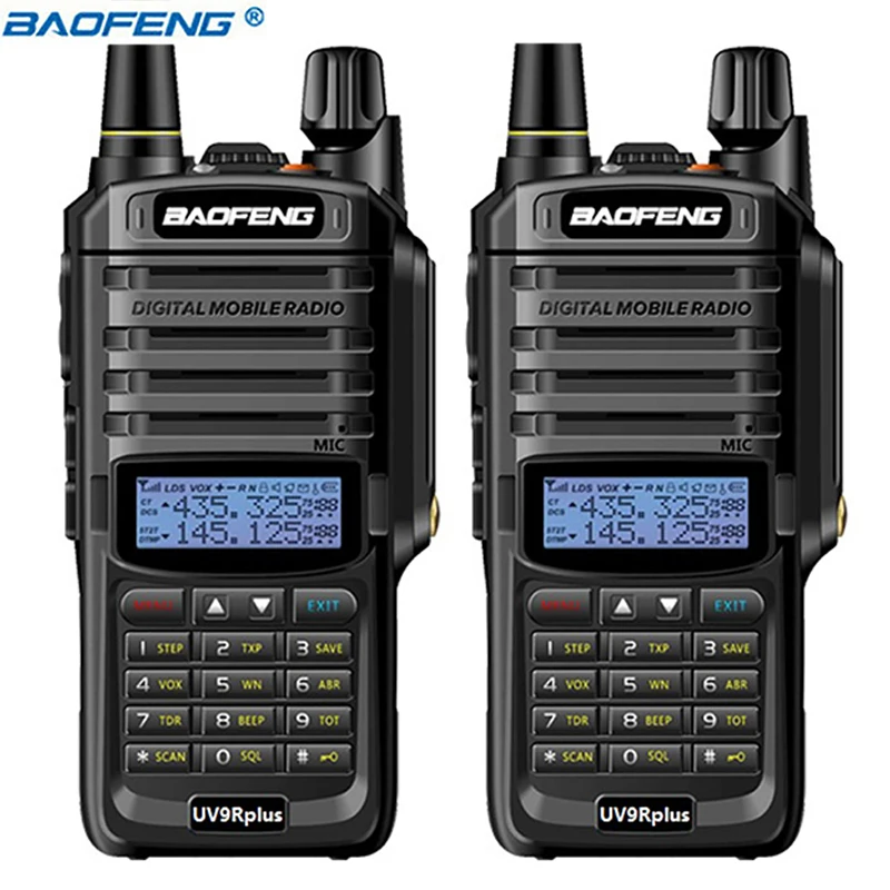 2 шт. baofeng UV-9R plus Водонепроницаемая портативная рация Высокая мощность двухстороннее радио VHF UHF портативная рация uv9R plus