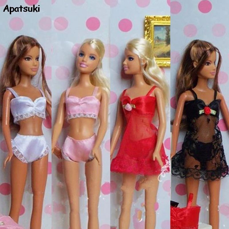 Пижамы нижнее белье кружевная кукла одежда для Барби 1/6 BJD Кукольное платье +