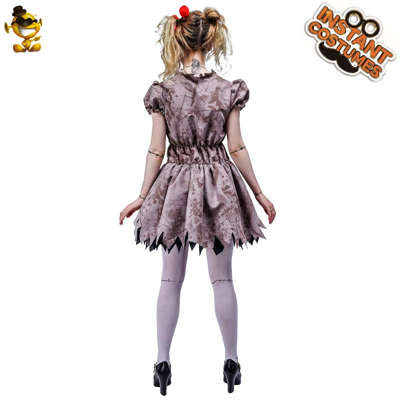 

Bloody Zombie Dresses for Women's Halloween Cosplay Party Fancy Dress Up Purim Role Playing Zombie Costumes for Adult Female