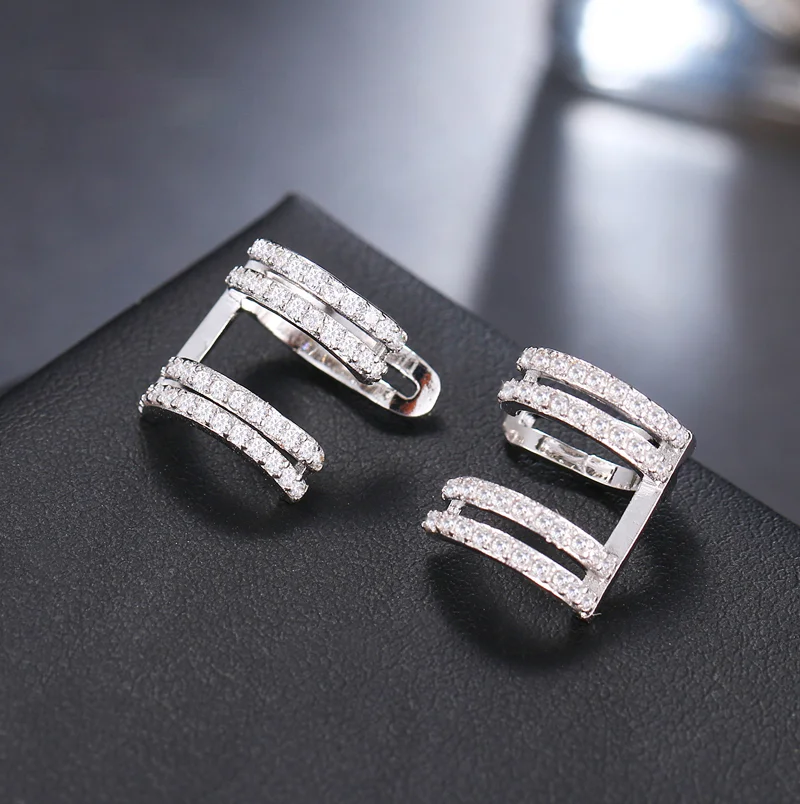 

New Earring Trend 2021Irregularity Earrings Simple Originality AAA Cubic Zircon Unique Earrings for Women Wedding Jewelry Gift