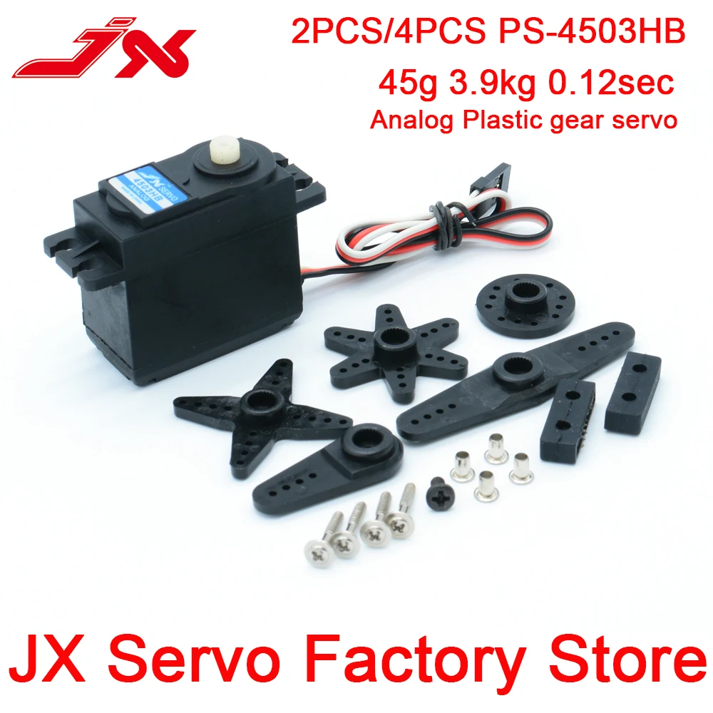 2 шт./4 шт. JX Servo PS-4503HB 45,5 г 3 кг RC стандартный сервопривод пластиковый мотор рулевого управления сервопривод для RC модели самолетов