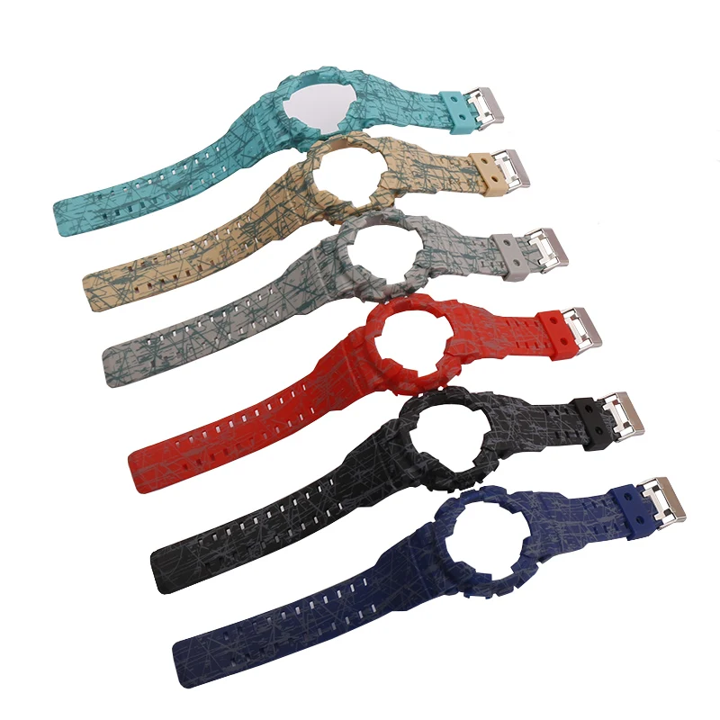 Watch accessories suitable for Casio GD120 GA-100 GA-110 GA-150 200 burst integrated strap men's and women's straps