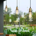 Металлический металлический абажур из железа, ретро-люстра, винтажная потолочная лампа, клетка, подвесной светильник, модный абажур для спальни, романтические инструменты для гостиной