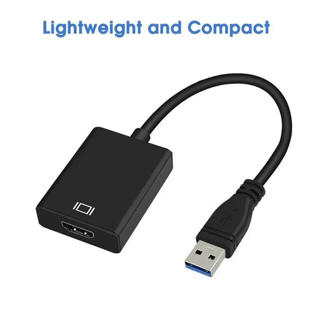 Кабель-переходник с USB 3 0 на HDMI-совместимый женским аудио-и видеоадаптером для