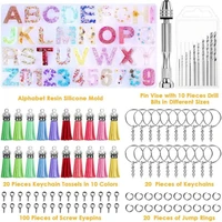 1 set crystal epoxy resin mold alphabet letter number pendants casting silicone mould diy crafts keychain making tool